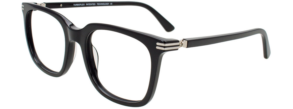TURBOFLEX OPT. TX153 Eyeglasses 090 Solid Black 52mm