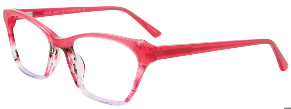 TAKUMI TK1144 Eyeglasses 030 Pink & Marbled Pink & Crystal 53mm