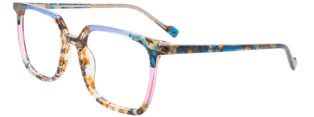 TAKUMI TK1257 Eyeglasses 015 Grey Brn Marb & Blue & Pink Tr 51mm