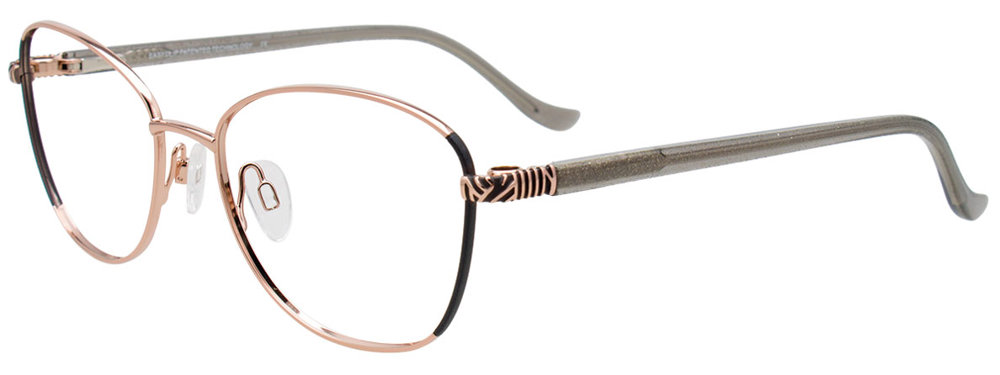 EASYCLIP EC684 Eyeglasses 090 Rose Gold & Black 54mm