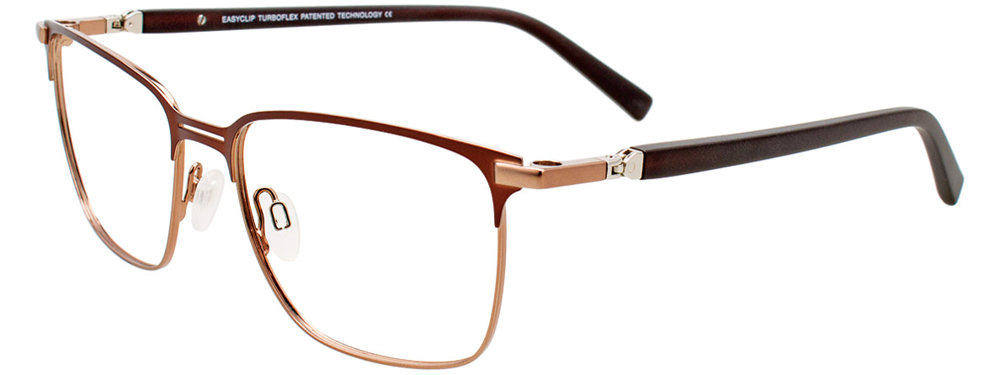 EASYCLIP EC592 Eyeglasses 010 Brown & Light Brown Matt Brown 54mm