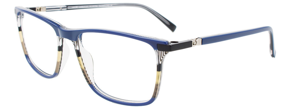 TAKUMI TK1156 Eyeglasses 050 Blue & Multicolor Lines & Dark Blue 56mm