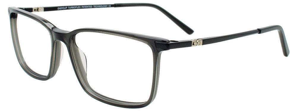EASYCLIP EC696 Eyeglasses 090 Semitransparent Black 55mm
