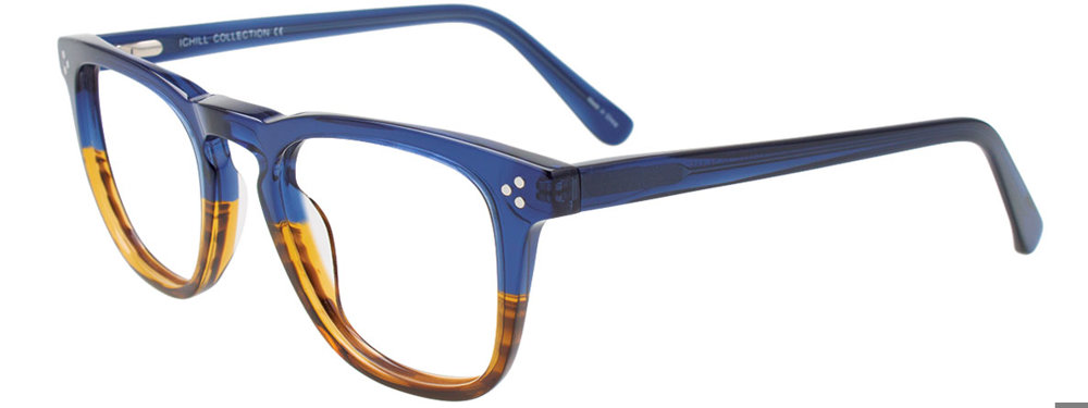 I CHILL C7059 Eyeglasses 050 Transparent Blue & Transparent Striped Brown 48mm