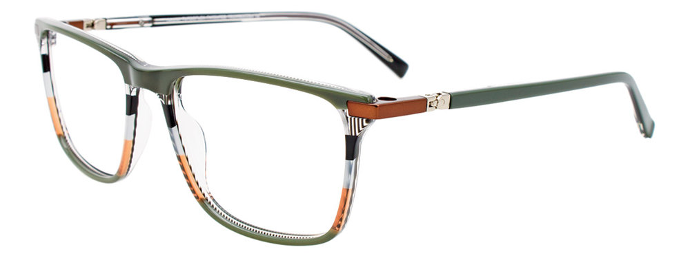 TAKUMI TK1156 Eyeglasses 060 Green & Multicolor Lines & Copper 56mm