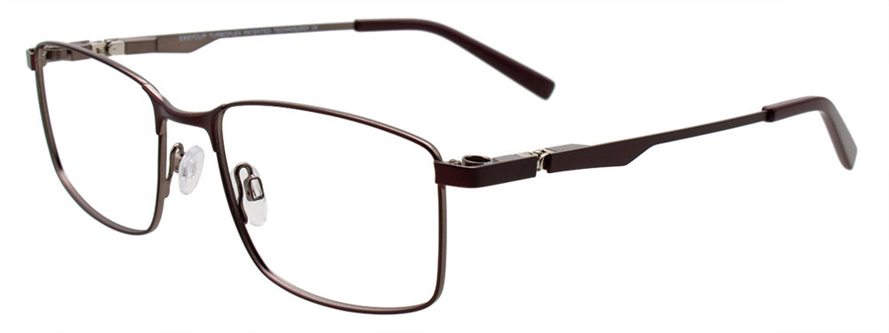 EASYCLIP EC694 Eyeglasses 010 Burgundy & Steel 54mm