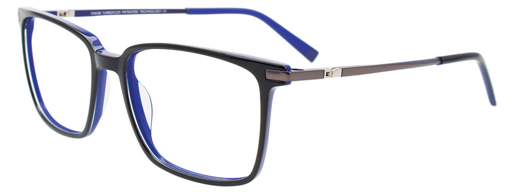 TAKUMI TK1206 Eyeglasses 050 Black & Ultramarine 55mm