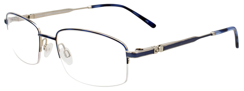 EASYCLIP EC566 Eyeglasses 050 Tortoise Black & Blue 55mm