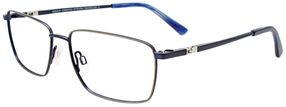 EASYCLIP EC612 Eyeglasses 020 Steel & Blue 54mm