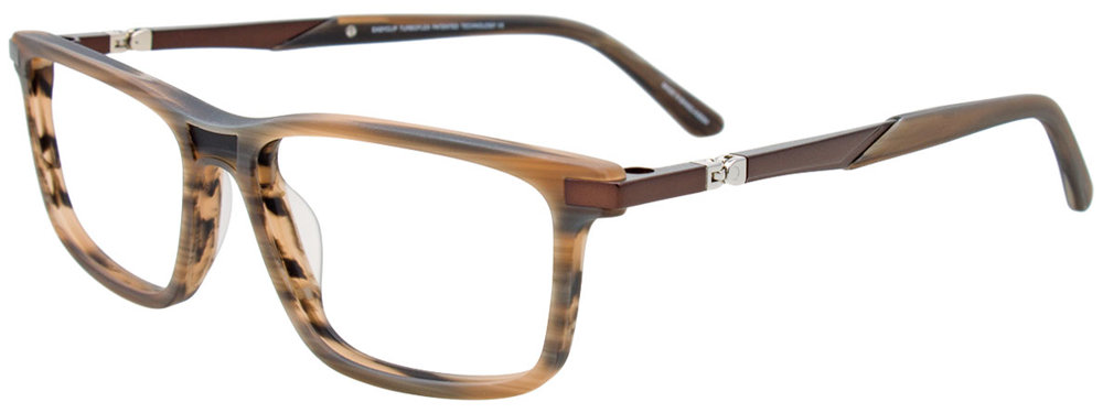 EASYCLIP EC648 Eyeglasses 010 Matt Marble Brown Bronze 54mm