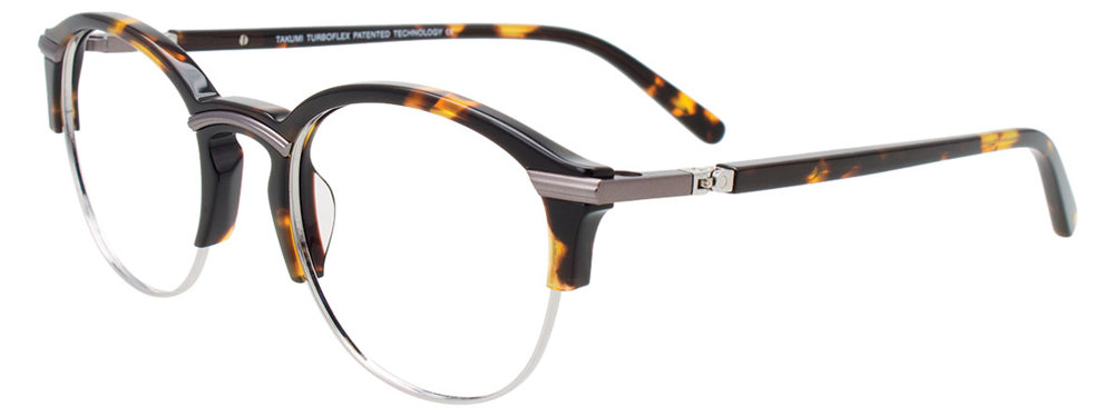 TAKUMI TK1237 Eyeglasses 010 Tortoise & Steel 49mm