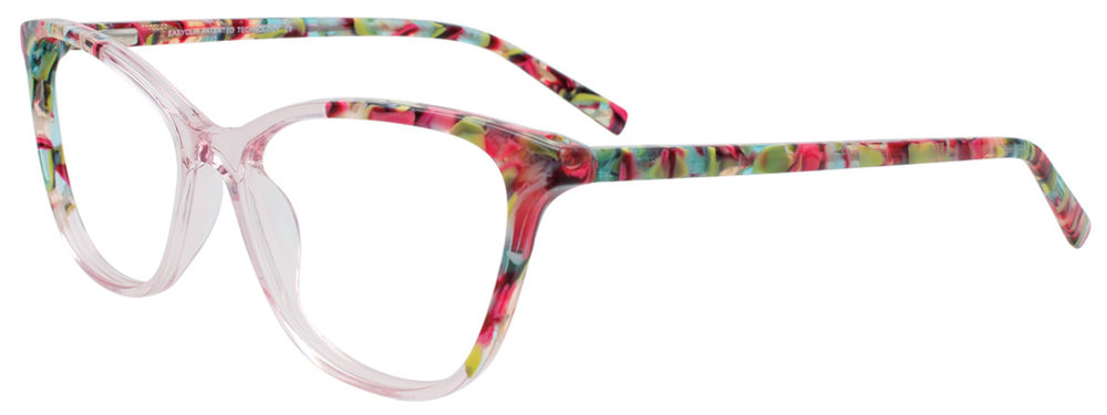 EASYCLIP EC685 Eyeglasses 030 Crystal Pink & Pink Marble Mix 54mm