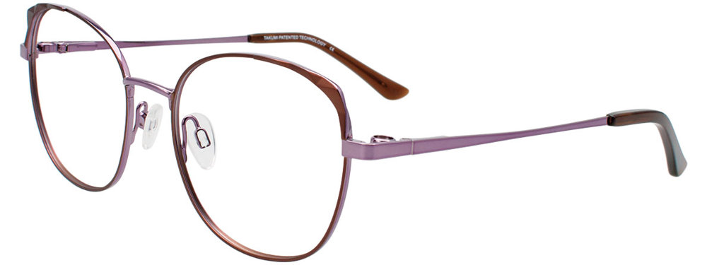 TAKUMI TK1280 Eyeglasses 010 Shiny Plum & Matt Brown 53mm