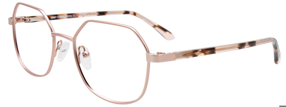 EASYCLIP EC665 Eyeglasses 015 Rose Gold Rose Tortoise 51mm
