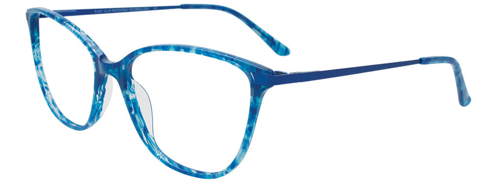 EASYCLIP EC689 Eyeglasses 050 Blue & Crystal Mix 56mm