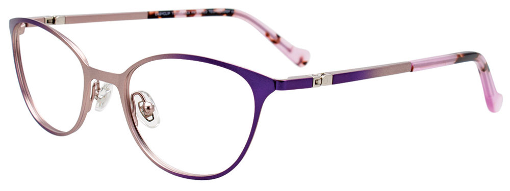 EASYCLIP EC548 Eyeglasses 080 Matt Purple & Matt Light Lilac 46mm