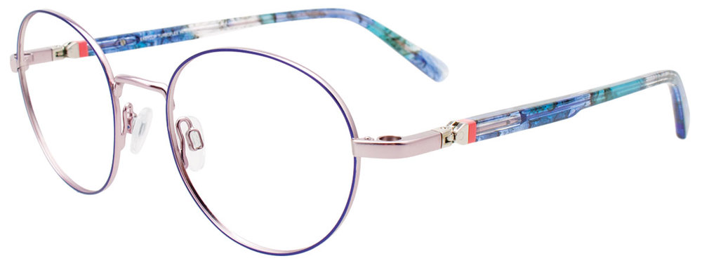 EASYCLIP EC642 Eyeglasses 050 Blue & Lavender 50mm