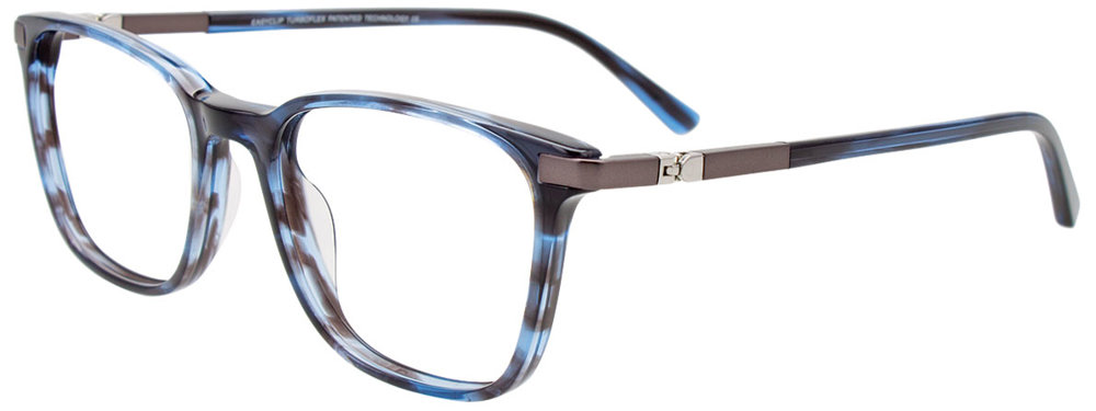 EASYCLIP EC664 Eyeglasses 050 Transparent Marble Dark Blue 48mm