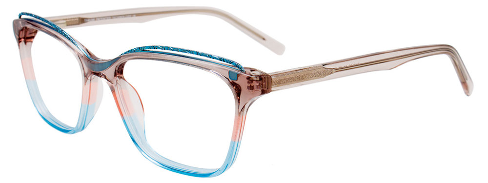 TAKUMI TK1172 Eyeglasses 010 Crystal Light Brown & Salmon & Turquoise 51mm