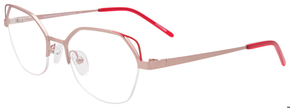 TAKUMI TK1270 Eyeglasses 030 Rose Gold & Red Trim 48mm