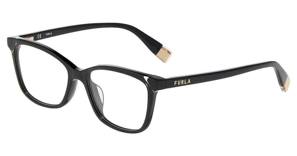 FURLA OPTICAL VFU387V Eyeglasses BLACK-0700 53mm