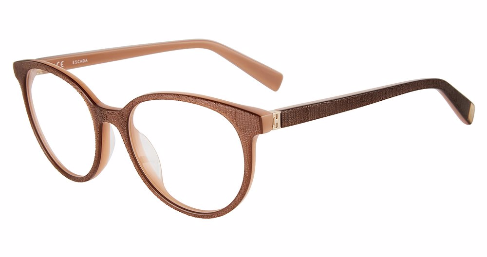 ESCADA OPTICAL VESA03 Eyeglasses BROWN-TOP+OPAL-ROSE-09D2 51mm