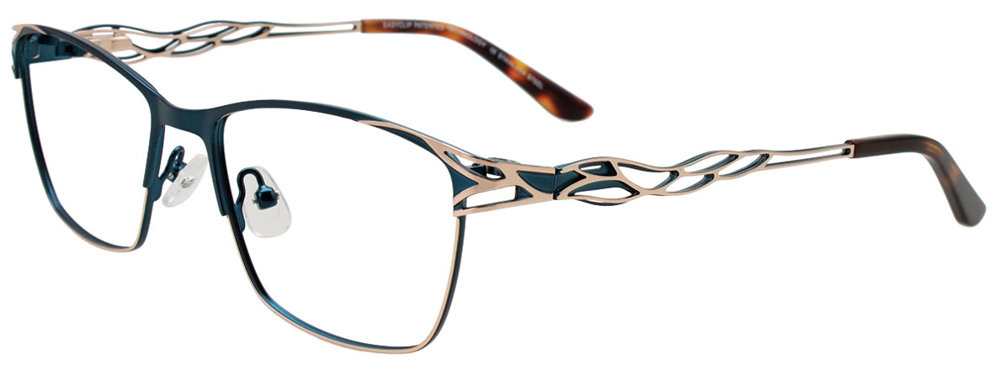 EASYCLIP EC703 Eyeglasses 060 Teal & Gold 51mm