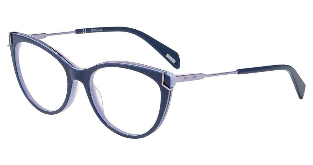 POLICE OPTICAL VPLA89 Eyeglasses BLUE-0L20 54mm