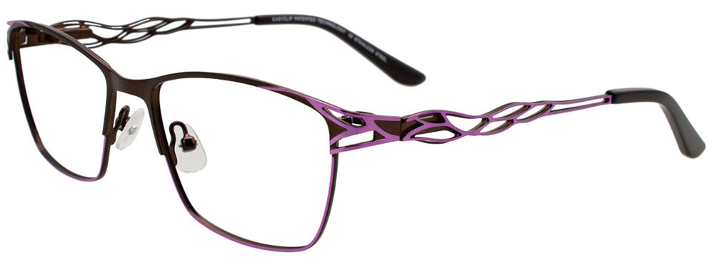 EASYCLIP EC703 Eyeglasses 010 Brown & Plum 51mm