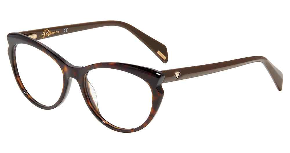 POLICE OPTICAL VPLA02 Eyeglasses TORTOISE-722 54mm