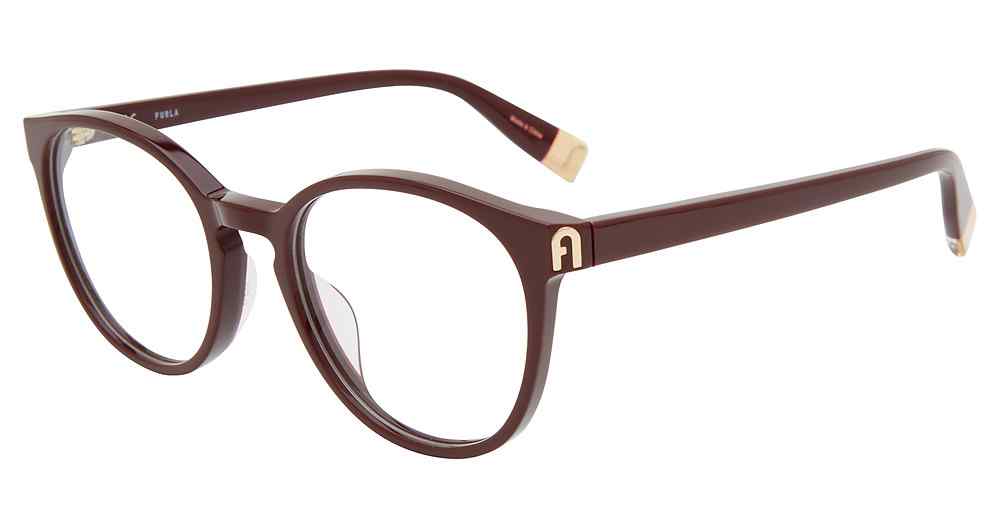 FURLA OPTICAL VFU393 Eyeglasses BURGUNDY-0G96 50mm