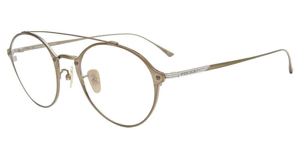 POLICE OPTICAL VPL991 Eyeglasses BROWN-0S29 52mm