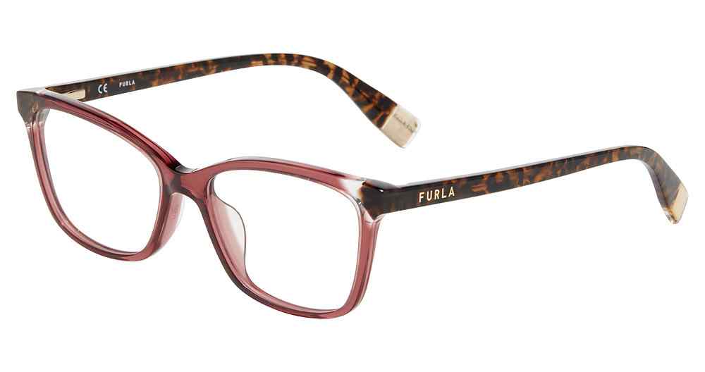 FURLA OPTICAL VFU387V Eyeglasses BURGUNDY-0AFD 53mm