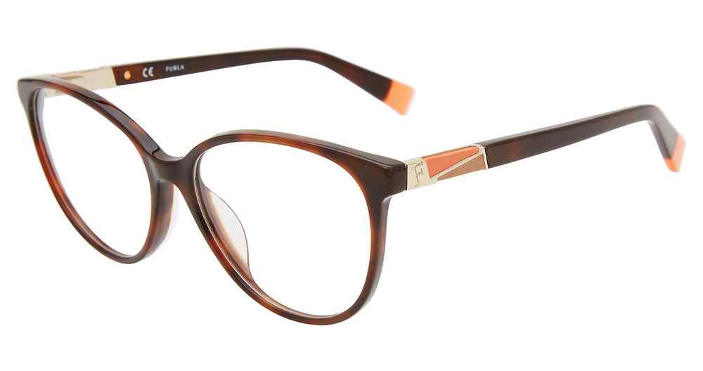 FURLA OPTICAL VFU189 Eyeglasses BROWN-09XK 54mm
