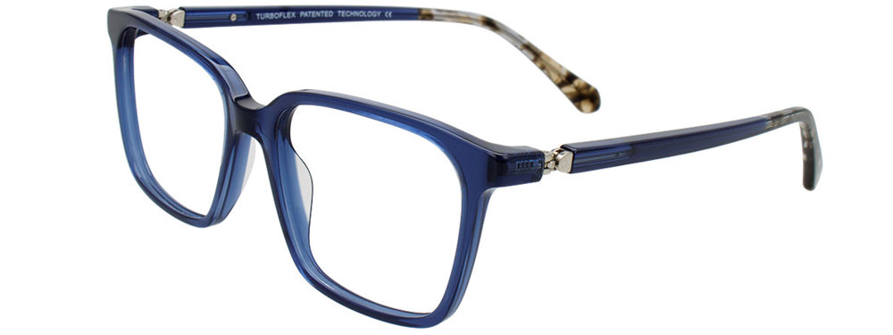 TURBOFLEX OPT. TX166 Eyeglasses 050 Blue Transparent 52mm