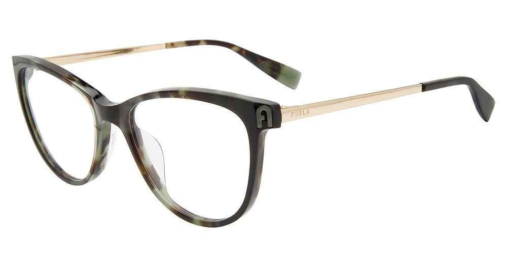 FURLA OPTICAL VFU495 Eyeglasses GREEN-09GC 53mm