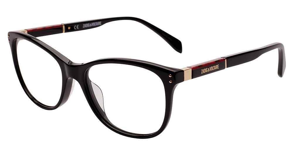 ZADIG & VOLTAIRE OPTICAL VZV158V Eyeglasses BLACK-700 52mm