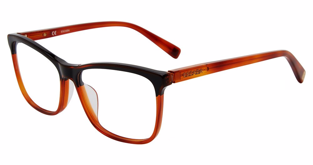 ESCADA OPTICAL VESA13 Eyeglasses YELLOW-BROWN-HAVANA-0802 55mm