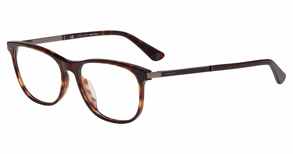 POLICE OPTICAL VPLA45 Eyeglasses DARK-HAVANA-0722 57mm