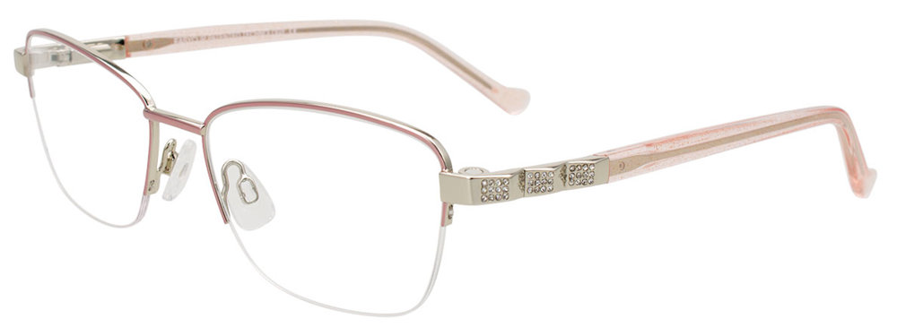 EASYCLIP EC724 Eyeglasses 030 Pink & Steel 53mm