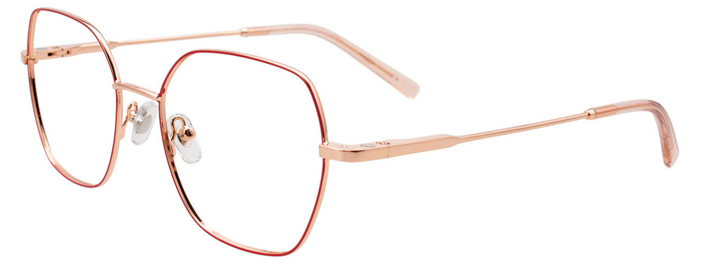 COOLCLIP CC857 Eyeglasses 030 Red & Rose Gold 53mm