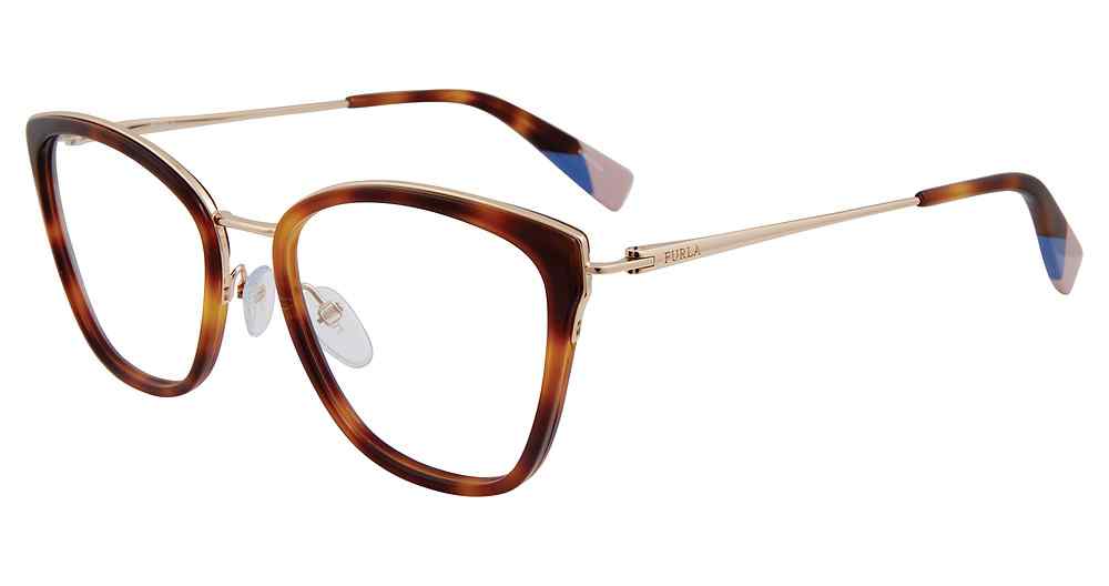 FURLA OPTICAL VFU253 Eyeglasses TORTOISE-0752 53mm