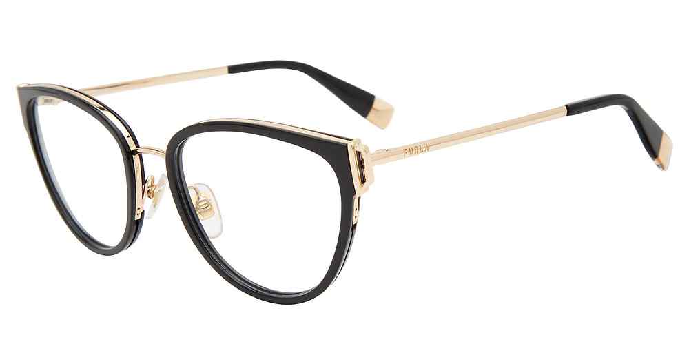 FURLA OPTICAL VFU444 Eyeglasses BLACK-0700 54mm