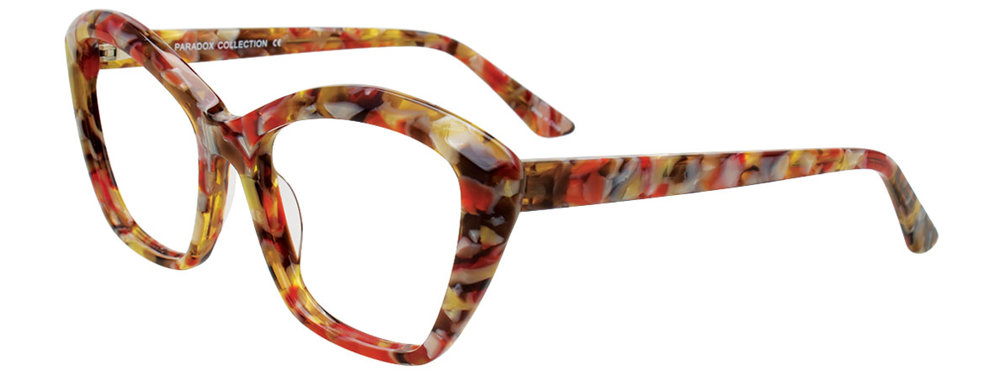 PARADOX P5099 Eyeglasses 030 Marbled Red 53mm