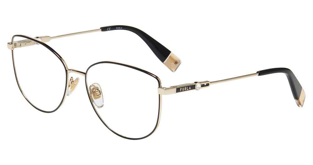 FURLA OPTICAL VFU391S Eyeglasses BLACK-0301 55mm