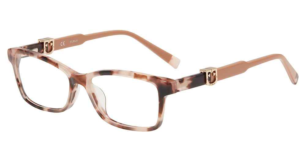 FURLA OPTICAL VFU378 Eyeglasses TORTOISE-01GT 53mm