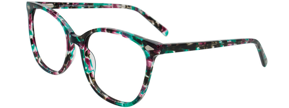 EASY3CLIP EC699 Eyeglasses 060 Teal Tortoise 53mm