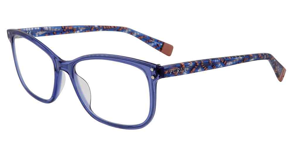 FURLA OPTICAL VFU198 Eyeglasses BLUE-0U11 54mm