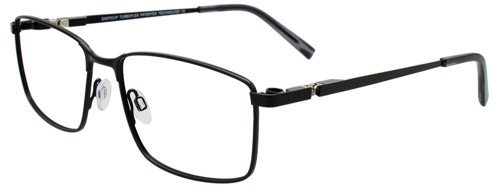 EASYCLIP EC713 Eyeglasses 090 Satin Black 56mm