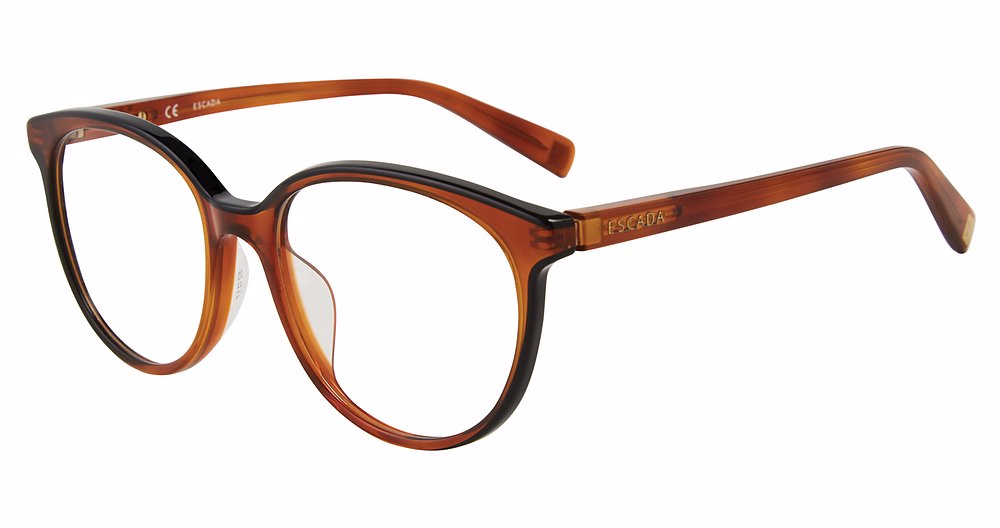 ESCADA OPTICAL VESA14 Eyeglasses BLACK+HAVANA-09D6 52mm